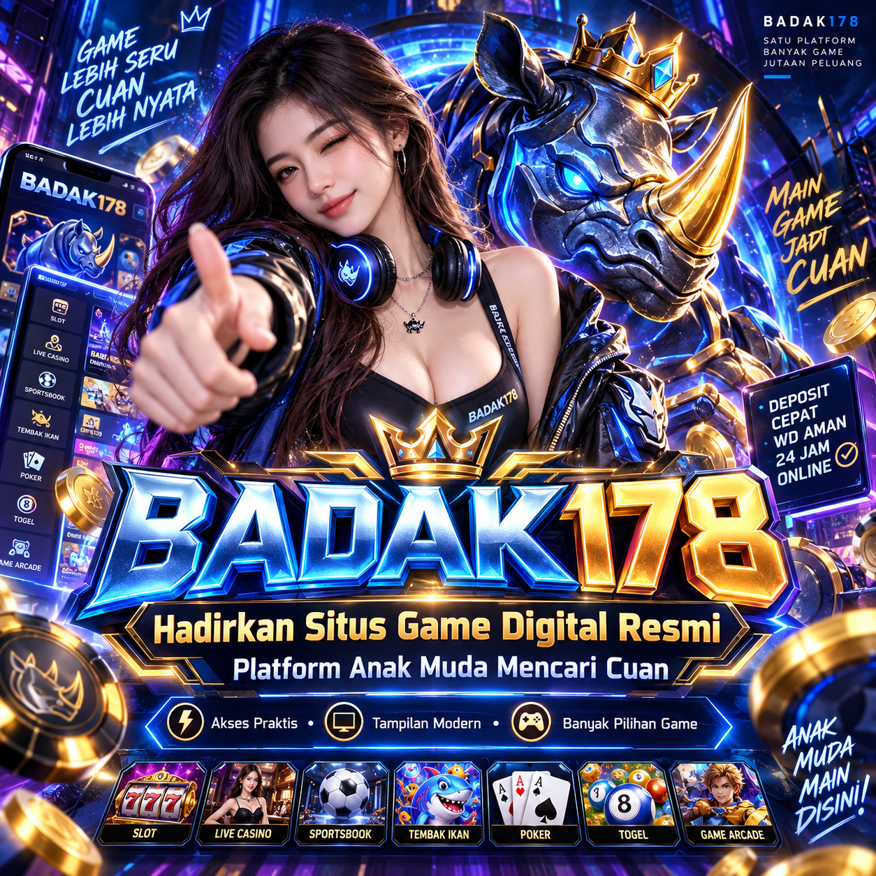 Badak178 : Hadirkan Situs Game Digital Terpercaya Platform Anak Muda Bersenang-senang